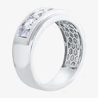 (H-I / I1) Mens 1 1/2 CT. T.W. Lab Grown White Diamond 10K Gold Wedding Band