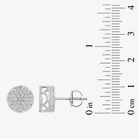 (J / I3) 1/6 CT. Natural White Diamond 10K Gold 7.7mm Round Stud Earrings