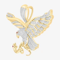 (I / I2) Mens 1/2 CT. Natural White Diamond 10K Gold Pendant