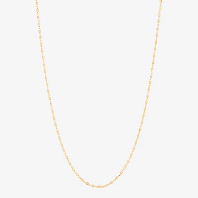 Made in Italy Womens 10K Gold Inch Chain Necklace