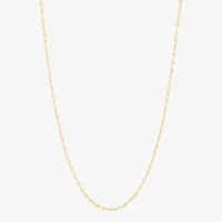 Made in Italy Womens 10K Gold Inch Chain Necklace
