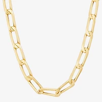 Made in Italy Unisex Adult 10K Gold 18 Inch Link Chain Necklace