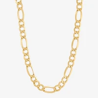 Made in Italy Mens 10K Gold 20 Inch Figaro Chain Necklace