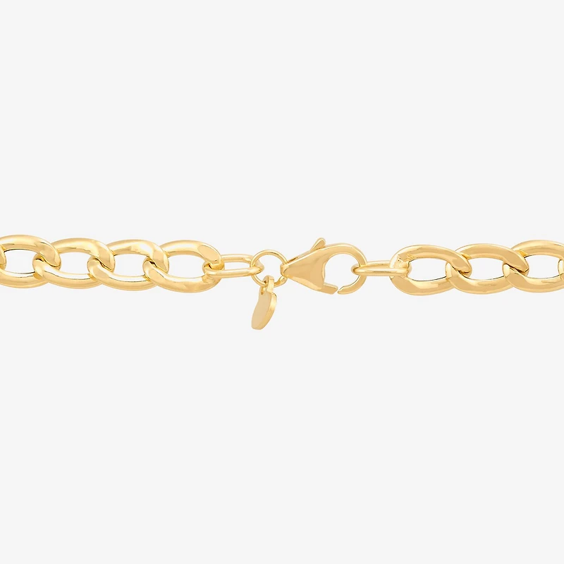 Made in Italy Womens 10K Gold 18 Inch Curb Chain Necklace