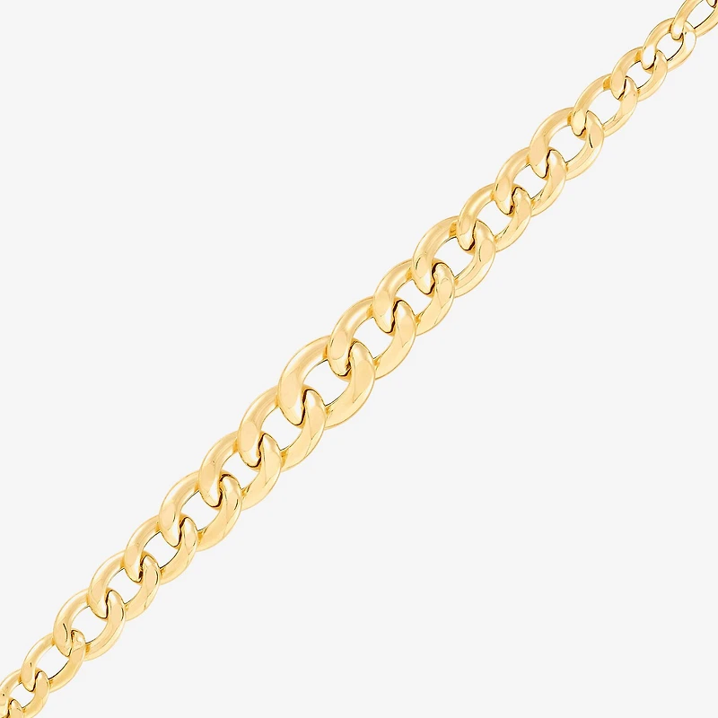 Made in Italy Womens 10K Gold 18 Inch Curb Chain Necklace