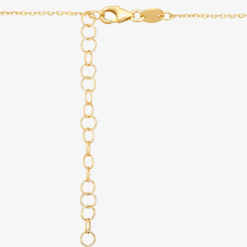 Made in Italy Womens 10K Gold Ball 16 Inch Pendant Necklace