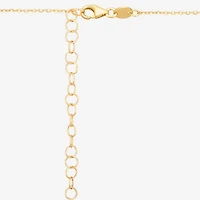 Made in Italy Womens 10K Gold Ball 16 Inch Pendant Necklace