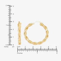 Womens 10K Gold 30mm Hoop Earrings