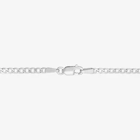 Unisex Adult Sterling Silver 22 Inch Curb Chain Necklace