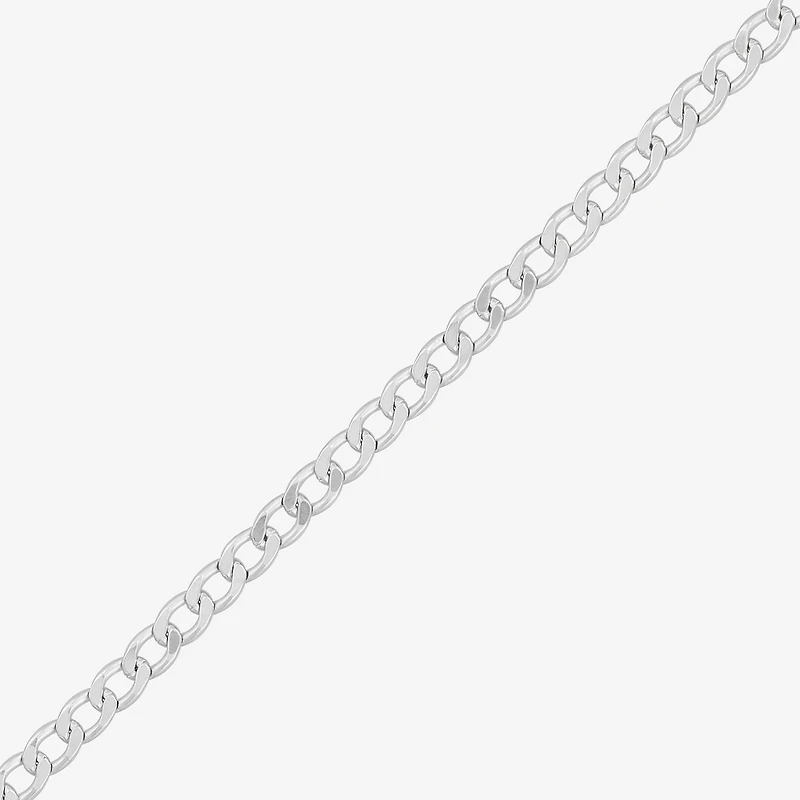 Unisex Adult Sterling Silver 22 Inch Curb Chain Necklace