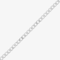 Unisex Adult Sterling Silver 22 Inch Curb Chain Necklace
