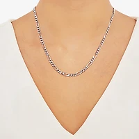 Made in Italy Womens Sterling Silver Inch Figaro Chain Necklace