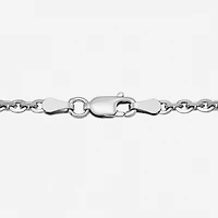 Made in Italy Unisex Adult Sterling Silver Inch Cable Chain Necklace