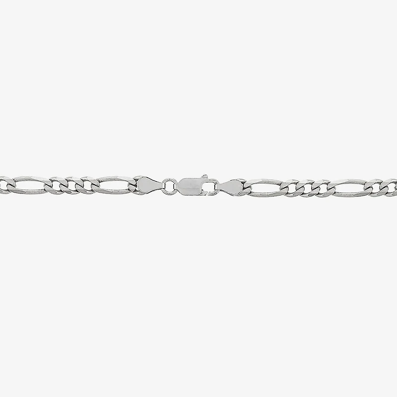 Made in Italy Unisex Adult Sterling Silver 22 Inch Figaro Chain Necklace