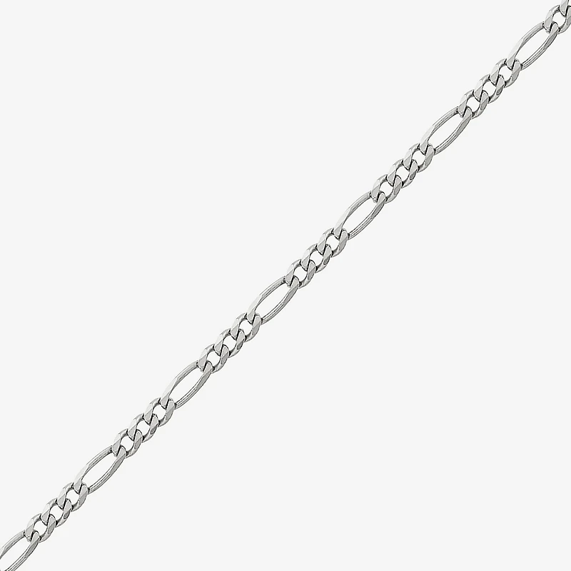 Made in Italy Unisex Adult Sterling Silver 22 Inch Figaro Chain Necklace
