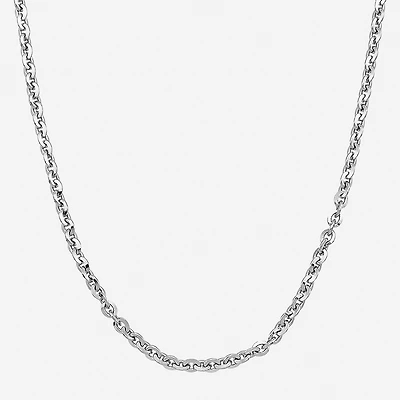 Made in Italy Unisex Adult Sterling Silver 18 Inch Cable Chain Necklace