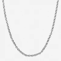 Made in Italy Unisex Adult Sterling Silver 18 Inch Cable Chain Necklace