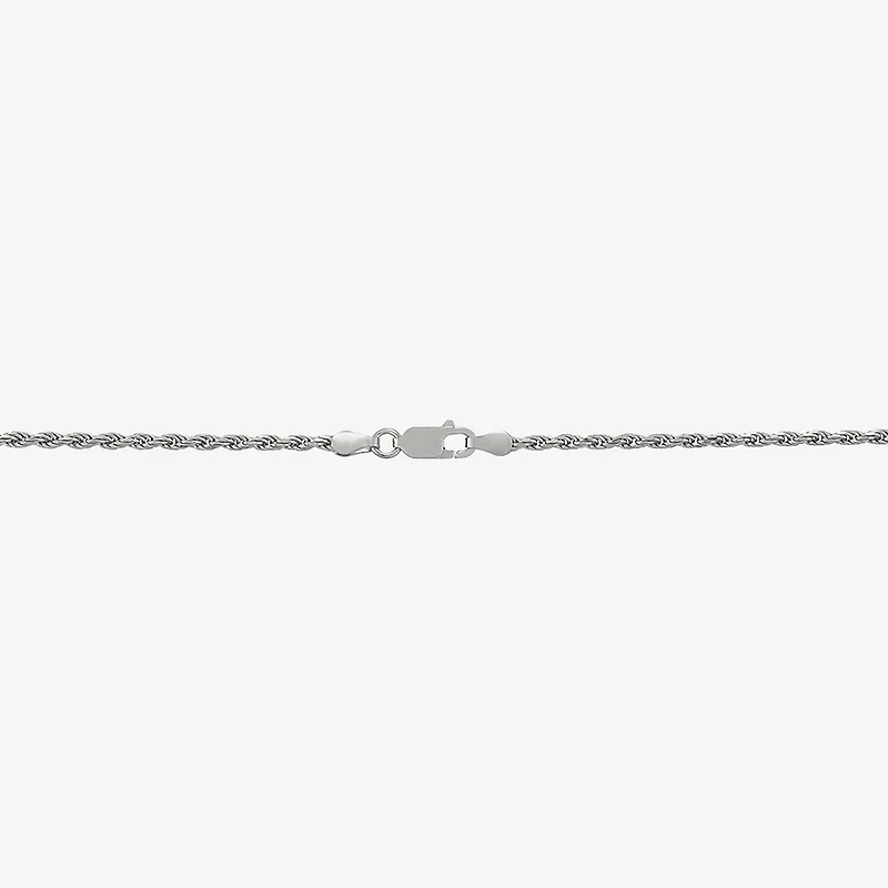 Made in Italy Unisex Adult Sterling Silver Inch Rope Chain Necklace