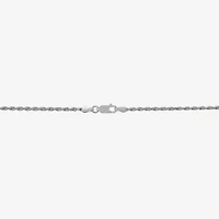 Made in Italy Unisex Adult Sterling Silver Inch Rope Chain Necklace