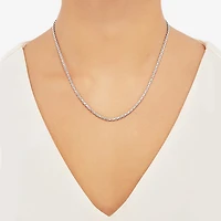 Made in Italy Unisex Adult Sterling Silver Inch Rope Chain Necklace