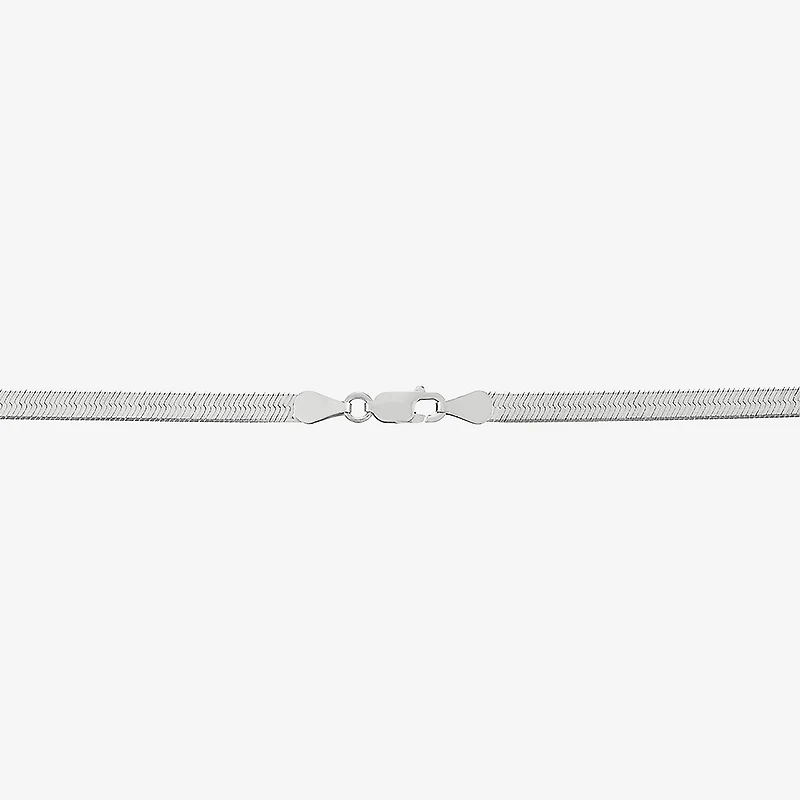 Made in Italy Womens Sterling Silver 20 Inch Herringbone Chain Necklace