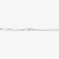Made in Italy Womens Sterling Silver 18 Inch Figaro Chain Necklace