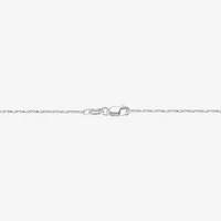 Made in Italy Womens Sterling Silver Inch Box Chain Necklace
