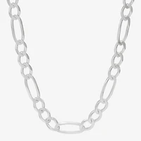 Made in Italy Womens Sterling Silver Inch Figaro Chain Necklace