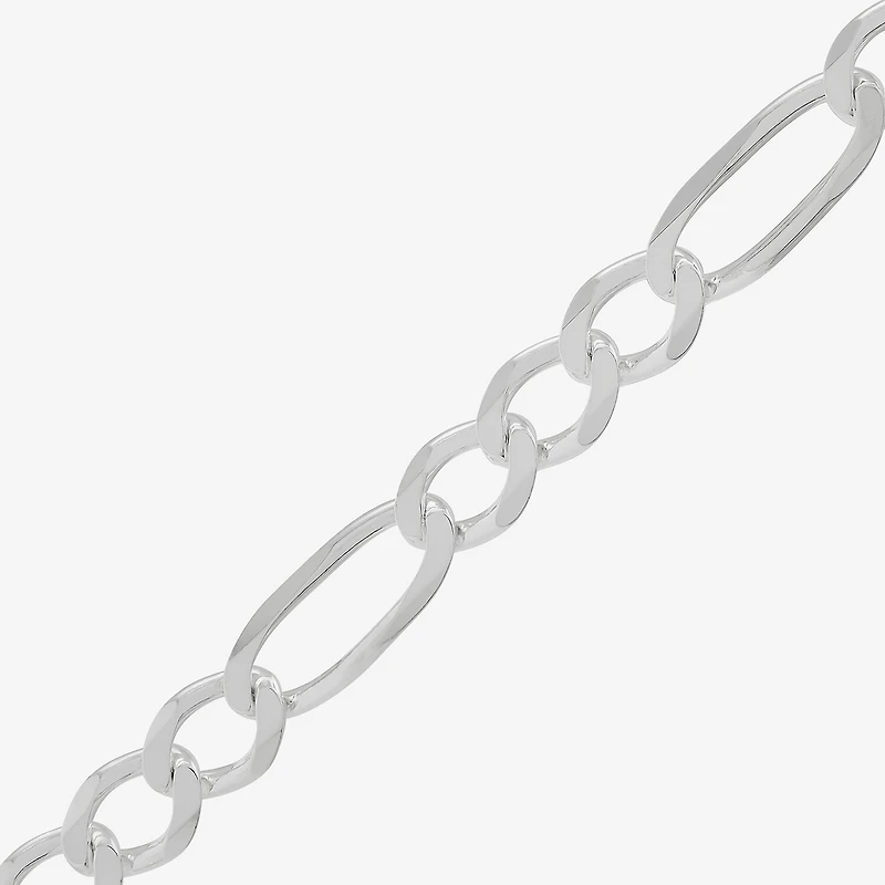 Made in Italy Womens Sterling Silver Inch Figaro Chain Necklace