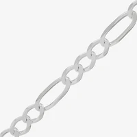 Made in Italy Womens Sterling Silver Inch Figaro Chain Necklace