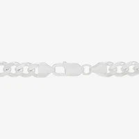 Made in Italy Mens Sterling Silver Inch Figaro Chain Necklace