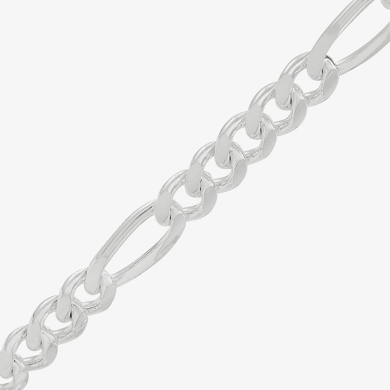 Made in Italy Mens Sterling Silver Inch Figaro Chain Necklace