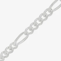 Made in Italy Mens Sterling Silver Inch Figaro Chain Necklace