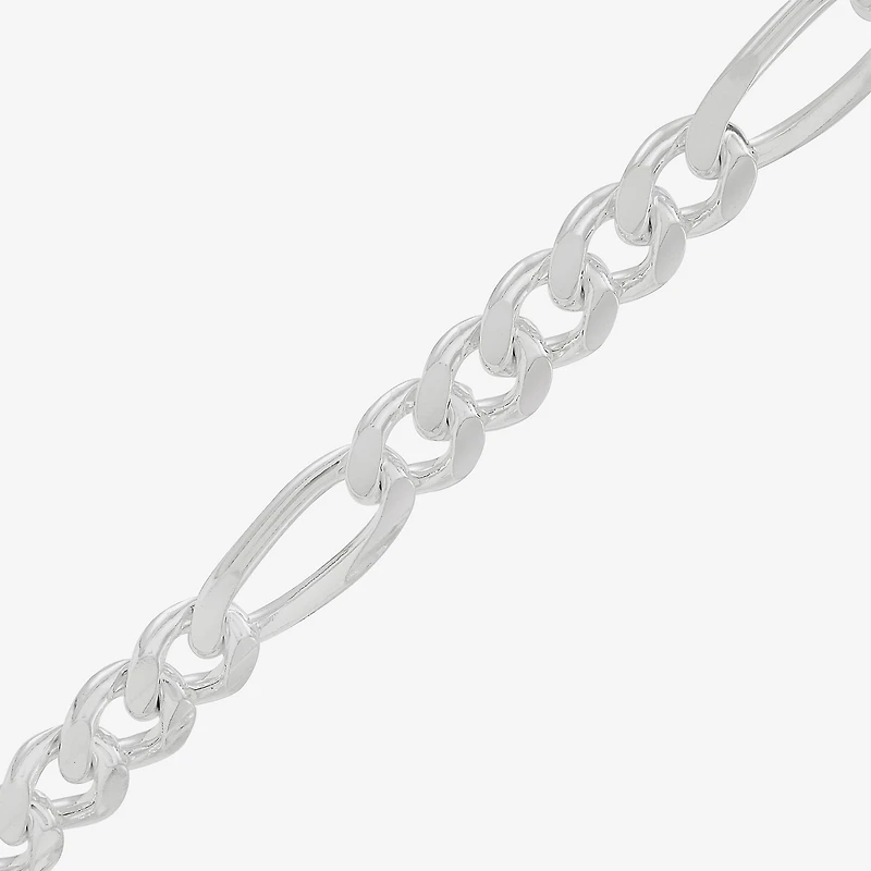 Made in Italy Mens Sterling Silver Inch Figaro Chain Necklace