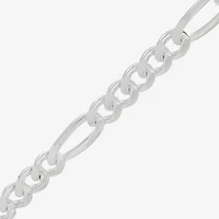 Made in Italy Mens Sterling Silver Inch Figaro Chain Necklace