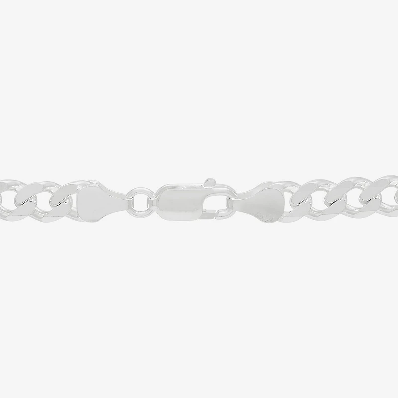 Made in Italy Womens Sterling Silver Inch Curb Chain Necklace