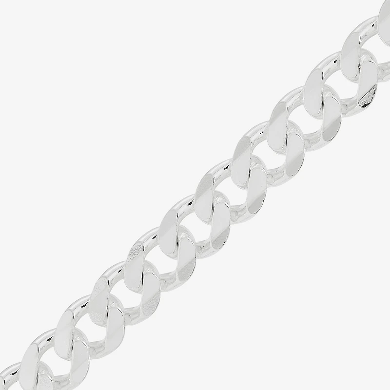 Made in Italy Womens Sterling Silver Inch Curb Chain Necklace