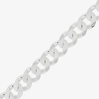 Made in Italy Womens Sterling Silver Inch Curb Chain Necklace