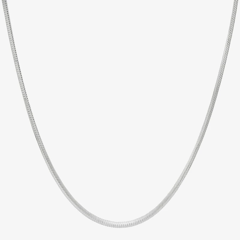 Made in Italy Womens Sterling Silver Inch Snake Chain Necklace