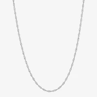 Made in Italy Womens Sterling Silver Inch Singapore Chain Necklace