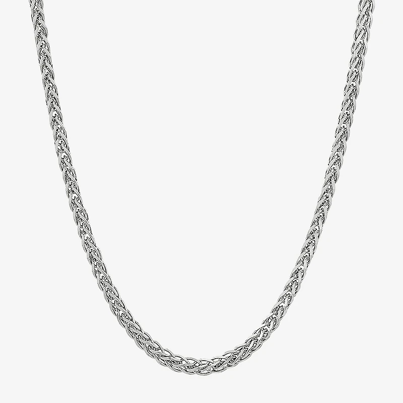 Made in Italy Unisex Adult Sterling Silver 18 Inch Wheat Chain Necklace