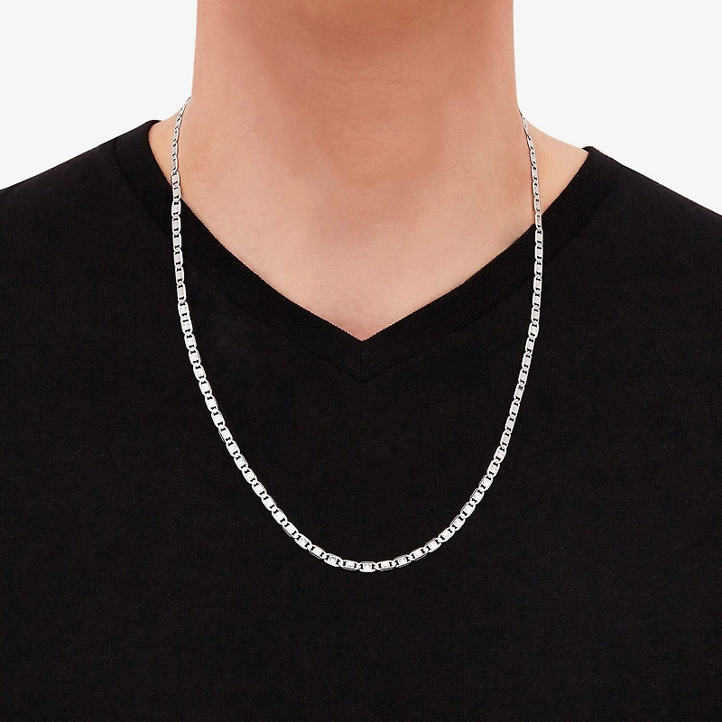 Made in Italy Womens Sterling Silver Inch Valentino Chain Necklace