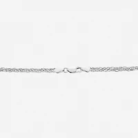 Made in Italy Unisex Adult Sterling Silver Inch Wheat Chain Necklace