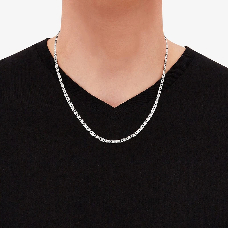 Made in Italy Womens Sterling Silver Inch Valentino Chain Necklace