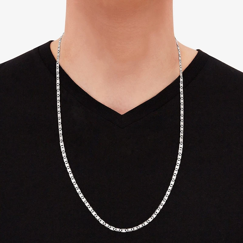 Made in Italy Womens Sterling Silver 24 Inch Valentino Chain Necklace