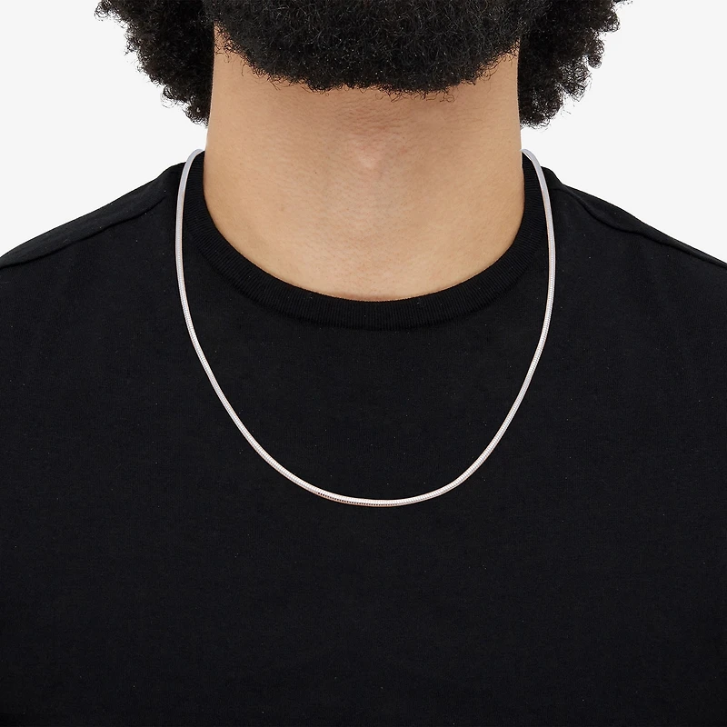 Made in Italy Mens Sterling Silver Inch Snake Chain Necklace