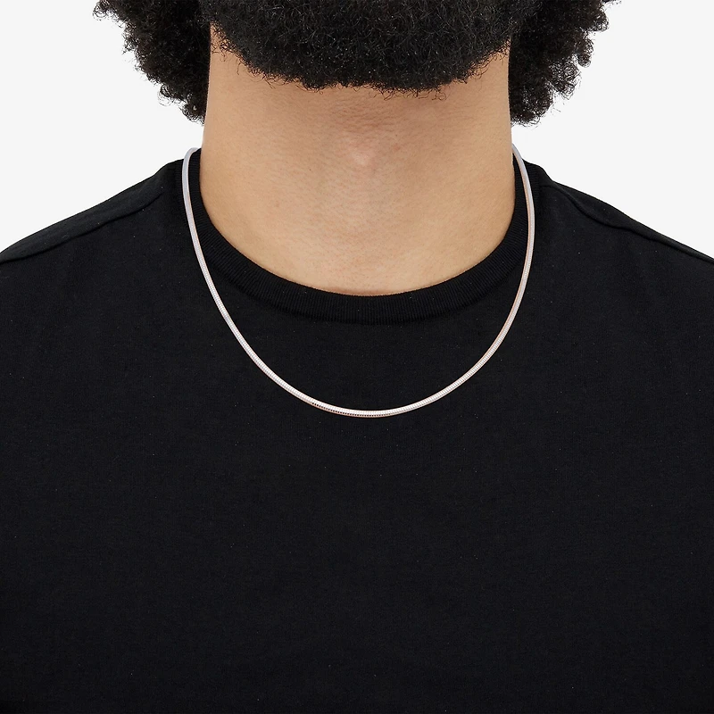 Made in Italy Mens Sterling Silver 18 Inch Snake Chain Necklace