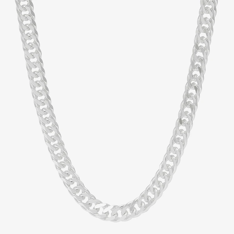 Made in Italy Unisex Adult Sterling Silver 24 Inch Cuban Chain Necklace