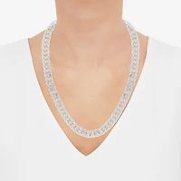 Made in Italy Unisex Adult Sterling Silver 24 Inch Cuban Chain Necklace