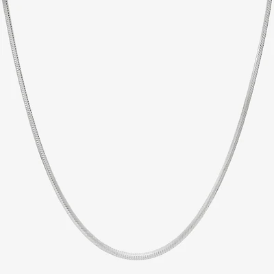 Made in Italy Womens Sterling Silver Inch Snake Chain Necklace